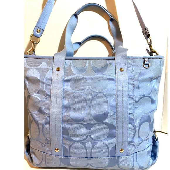 Coach CC signature print canvas satchel handbag - Picture 1 of 11